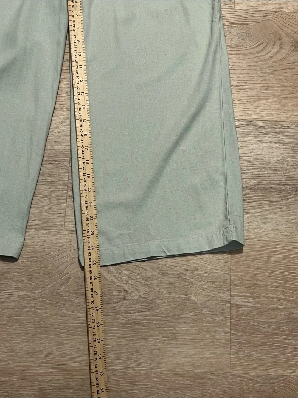 NWT Vanilla Star Sage Green Linen Blend Wide Leg Jumpsuit Strappy Back Size M